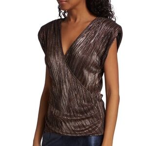 NWT Ramy Brook Serena Metallic Sleeveless Top - size XS